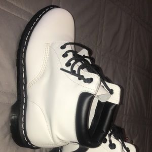 Dr. Martens white combat boots
